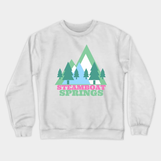 Steamboat Springs Mountain Love Crewneck Sweatshirt by cricky